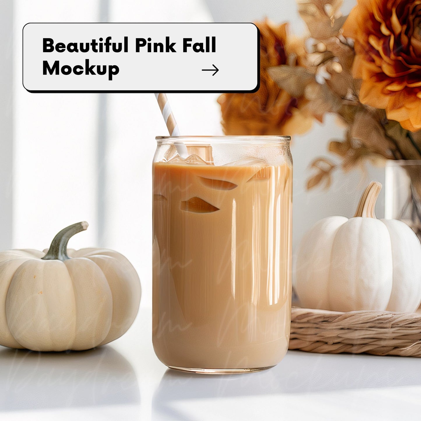 Fall Libbey Can Glass DRAG and DROP Mockup