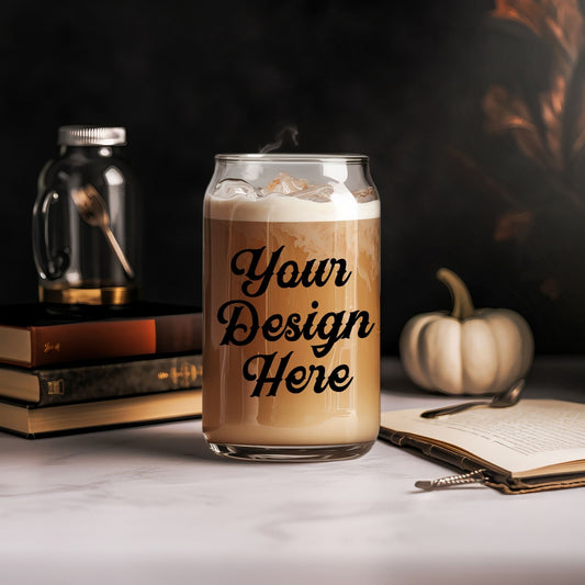 Halloween Can Glass Mockup