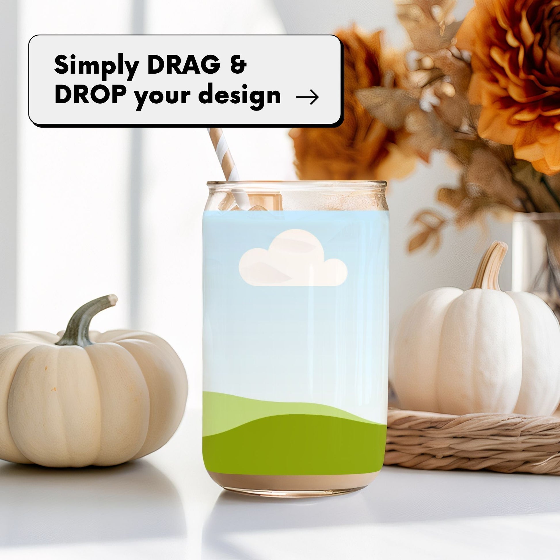 Libbey 16oz Can Glass Flatly Mockup Graphic by DecalsAndDaydreams