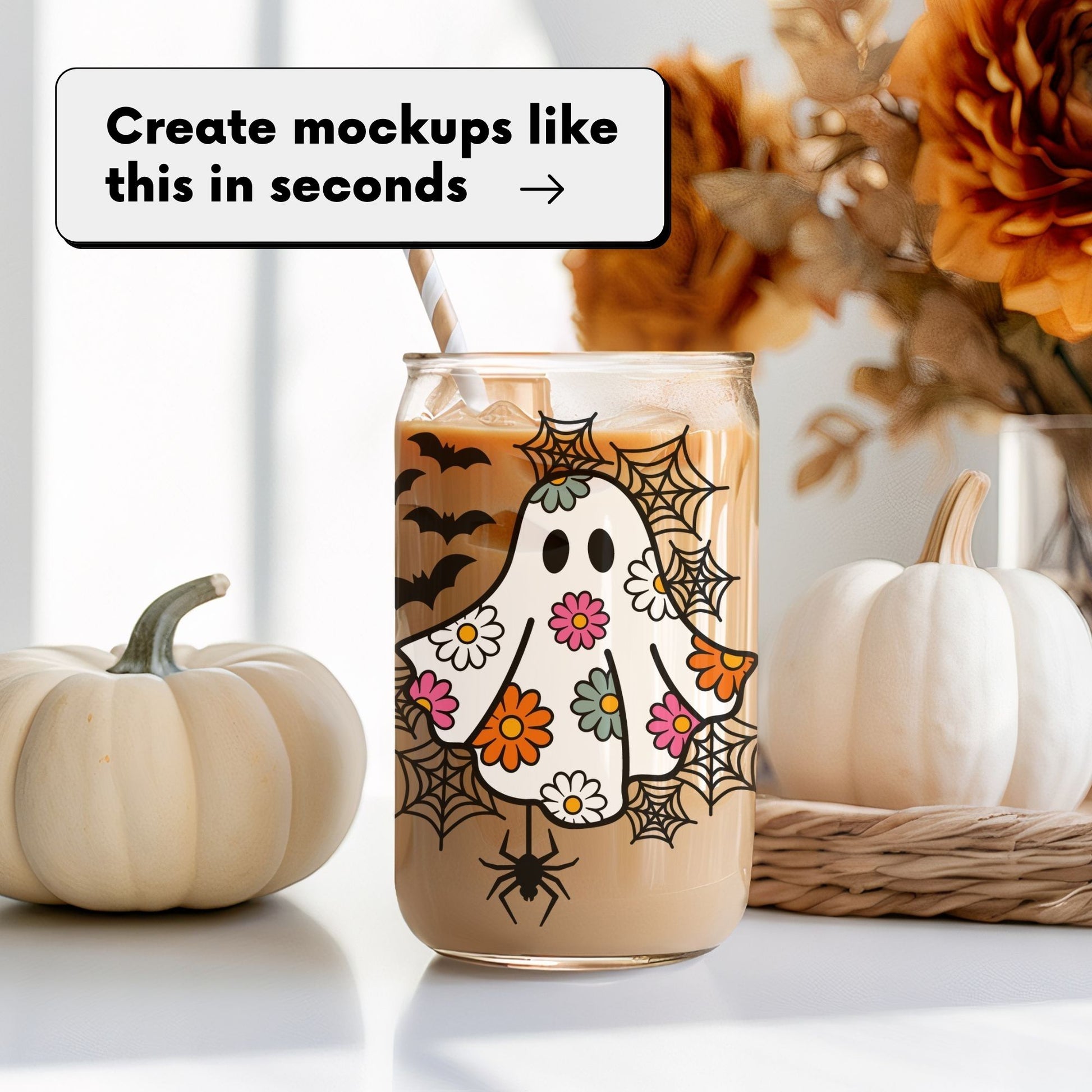 Libbey 16oz Can Glass Flatly Mockup Graphic by DecalsAndDaydreams