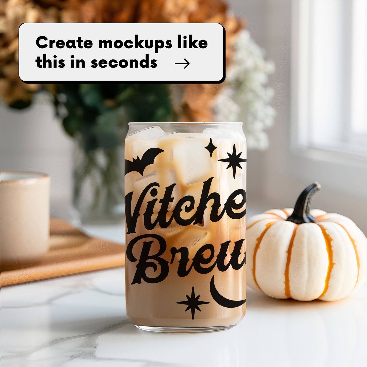 Fall Libbey Can Glass DRAG and DROP Mockup