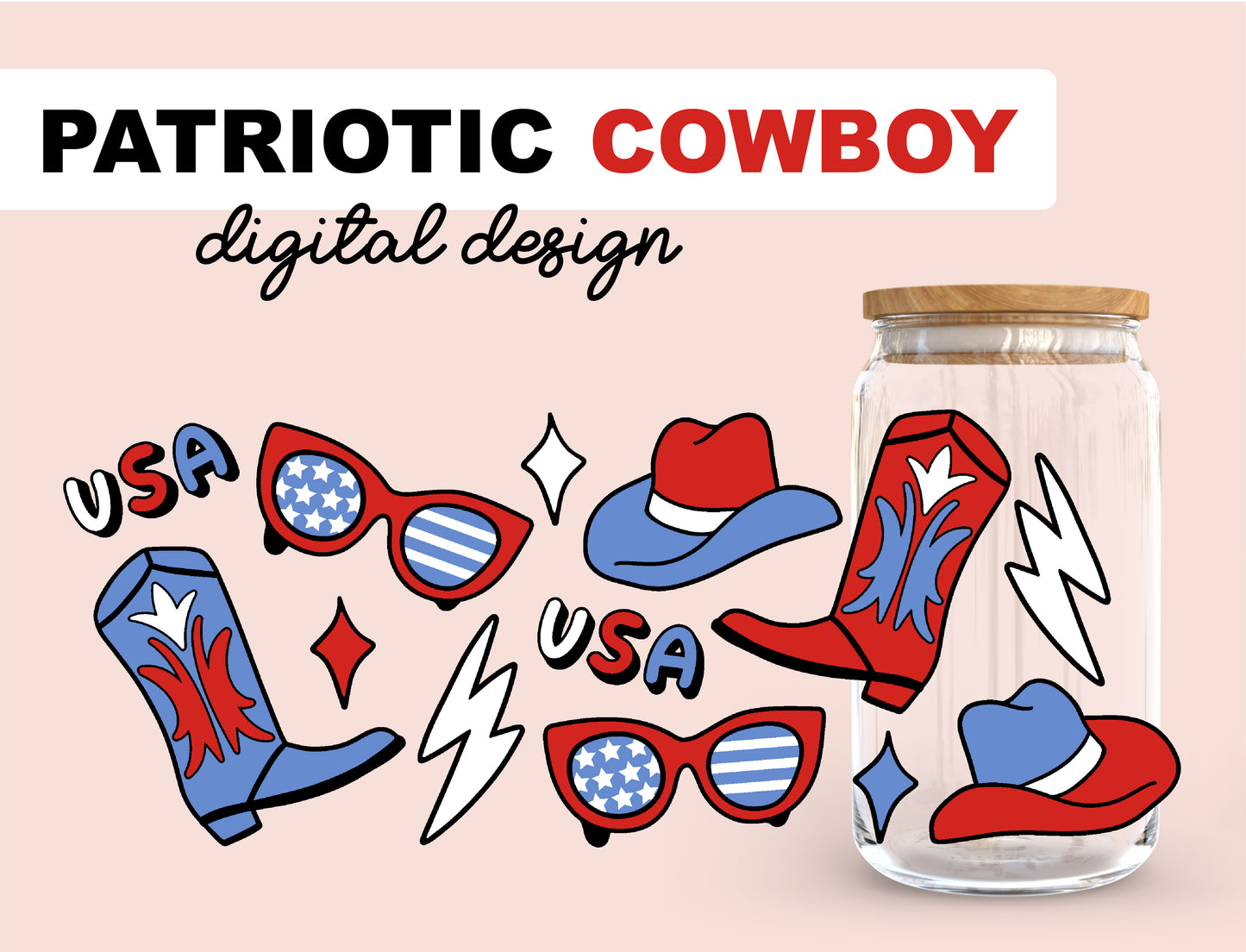 Patriotic Cowboy Wrap