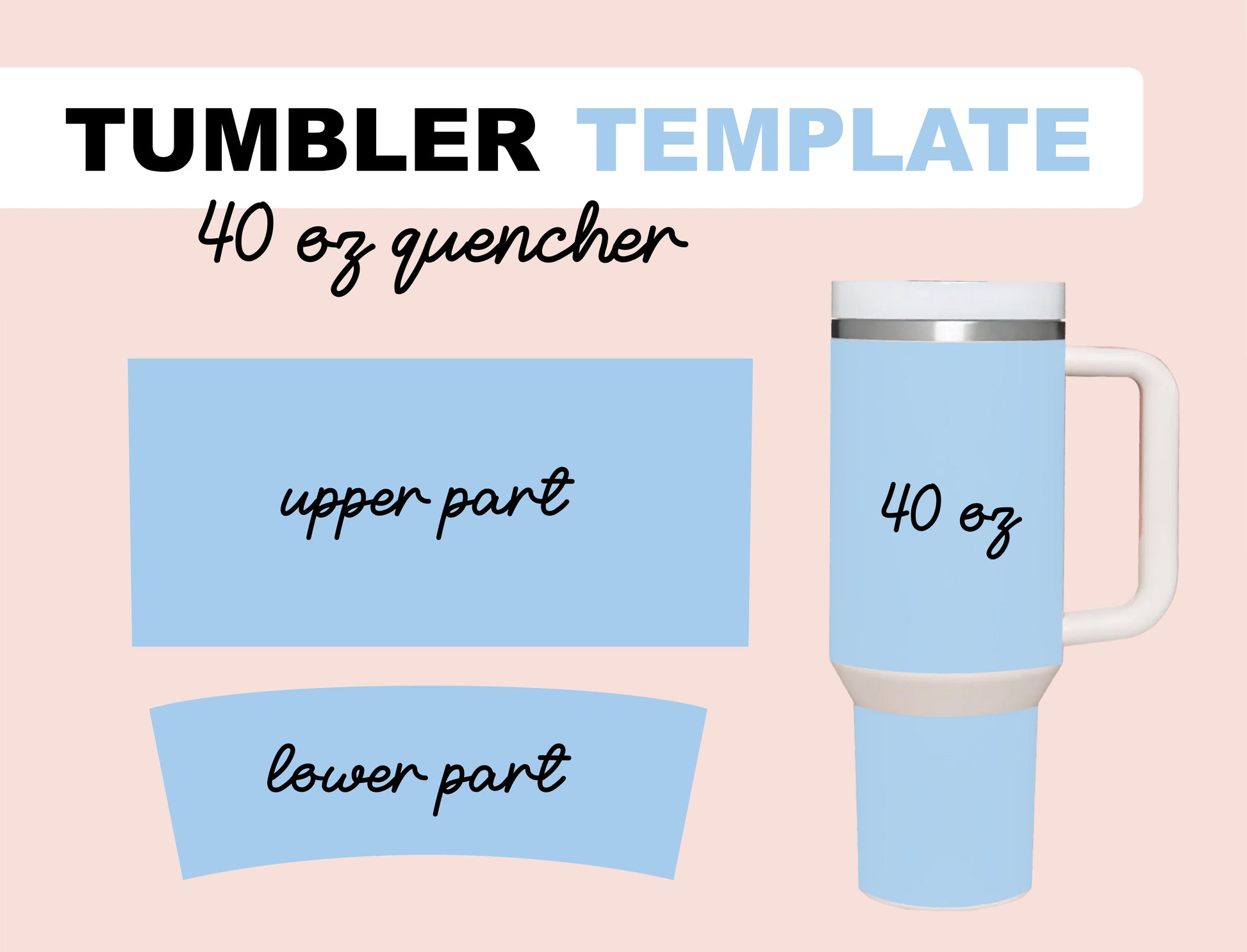 40oz TUMBLER Template – Decals And Daydreams