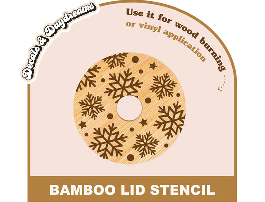SNOWFLAKES Bamboo Lid Decal
