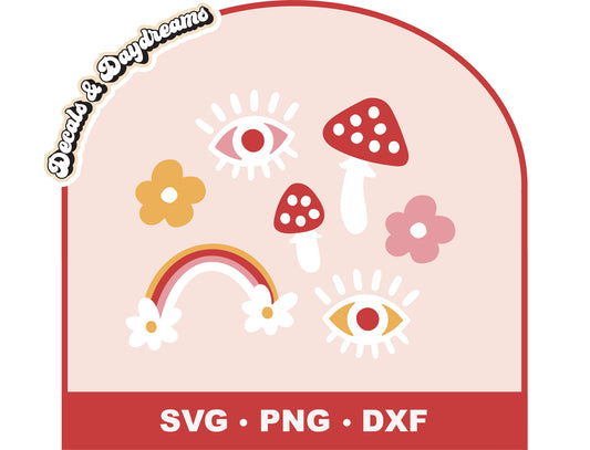 Magic Mushrooms SVG Decal Set