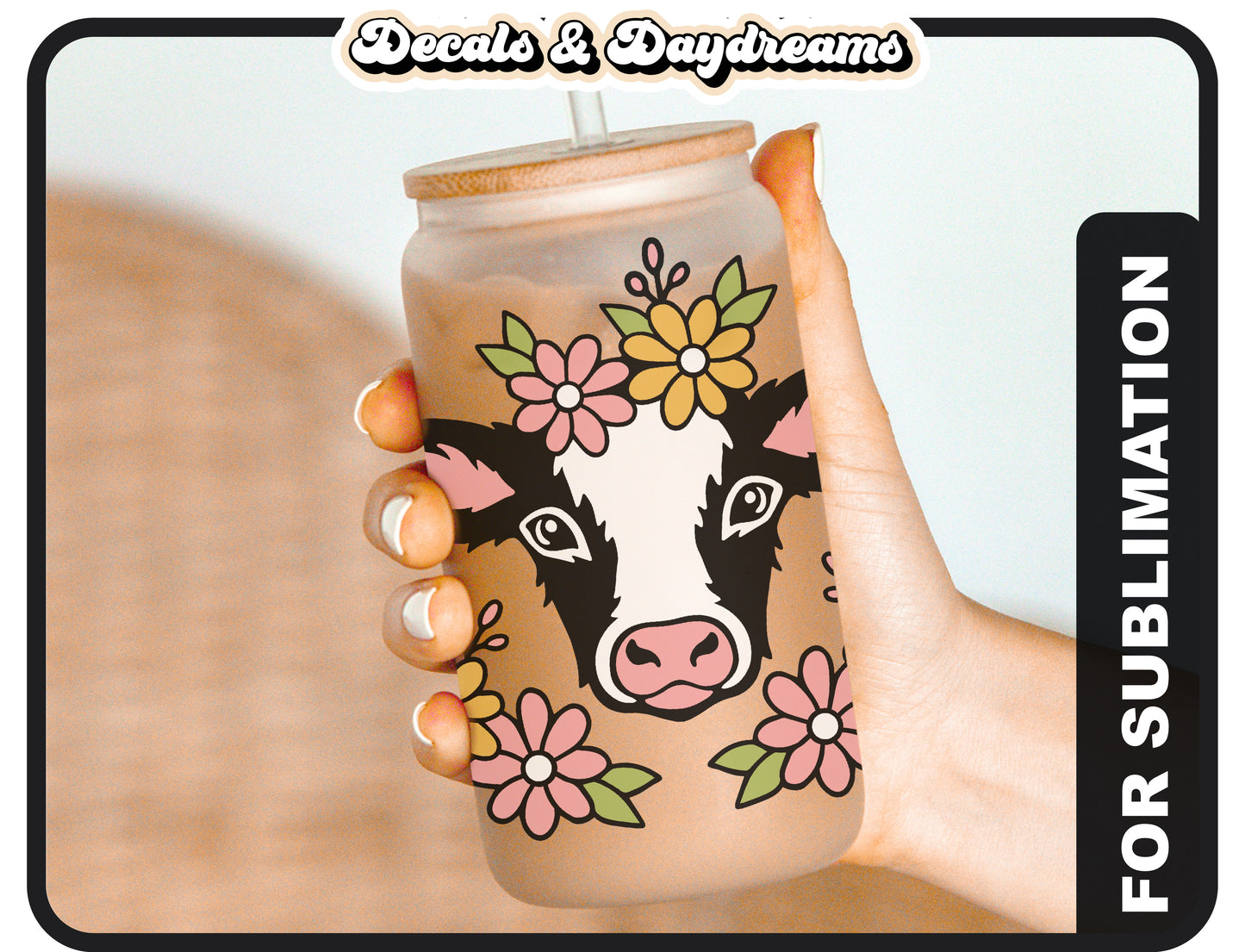 Daisy Cow Decal