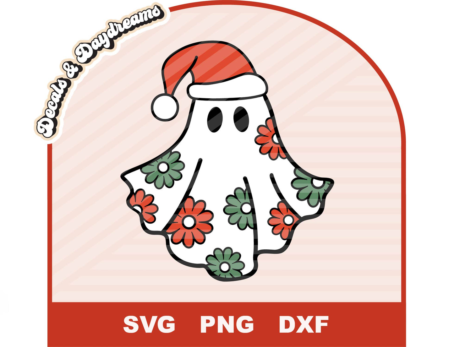 Christmas Daisy Ghost Decal