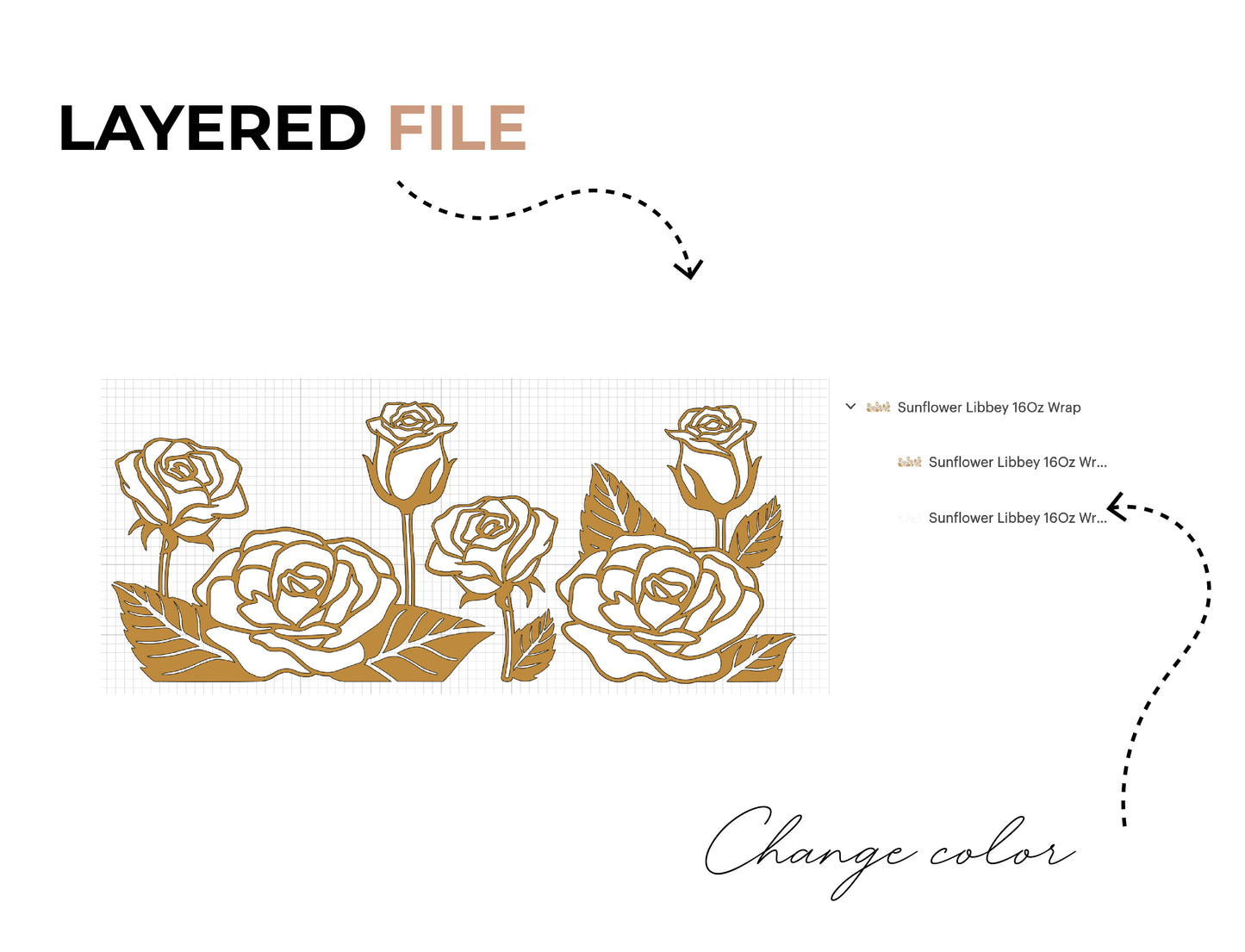 Layered Roses Wrap