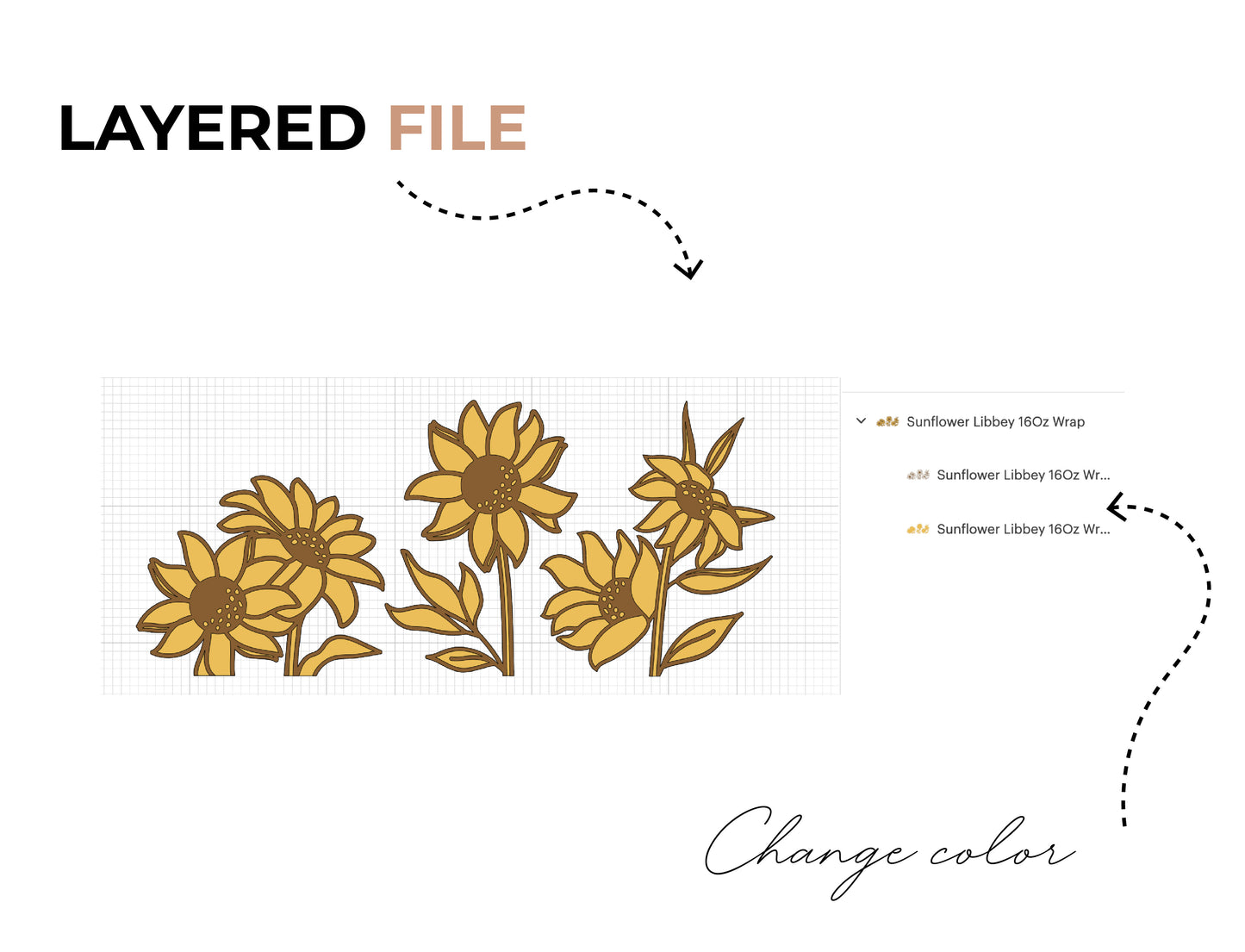Layered Sunflower Wrap