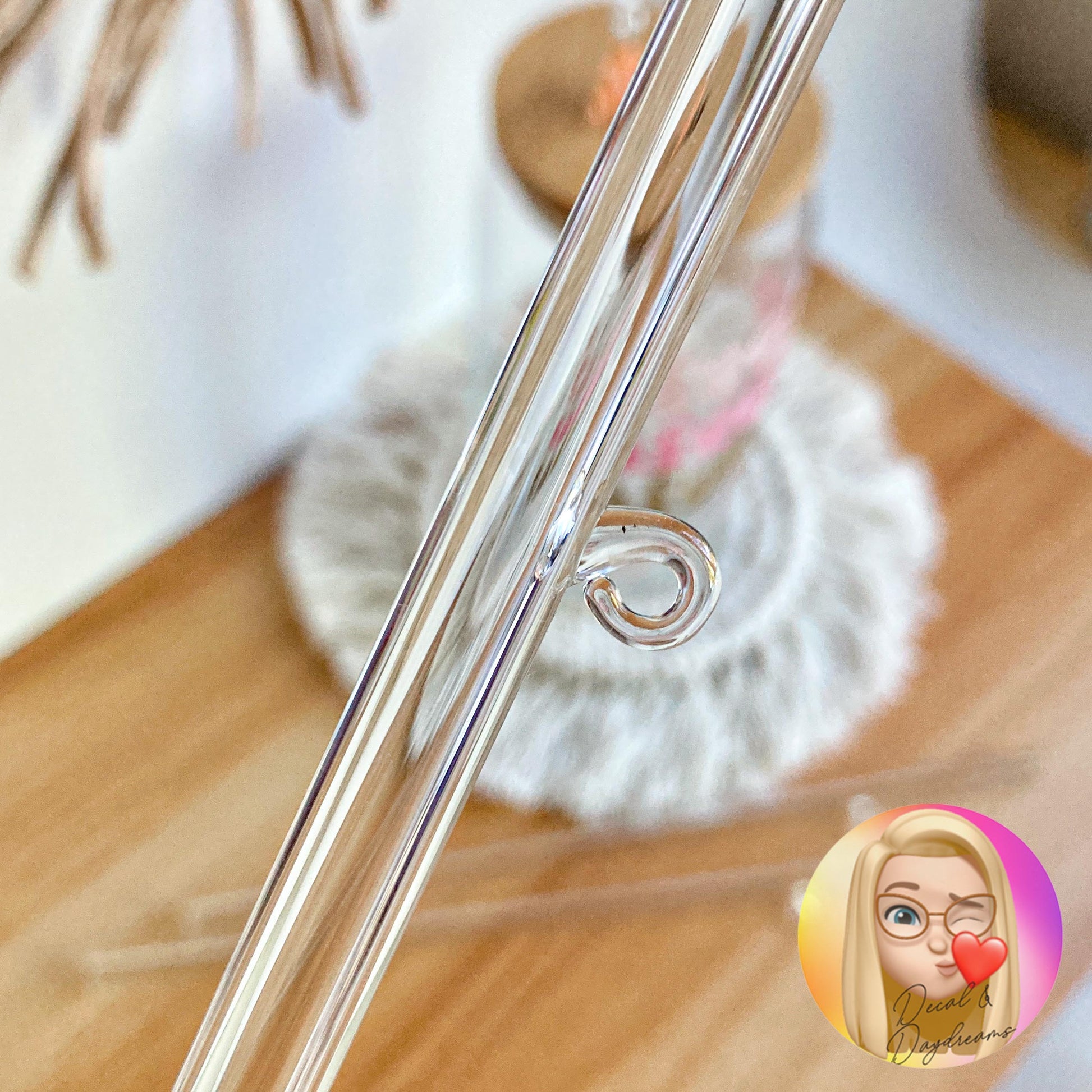 Glass Straw With A Hook