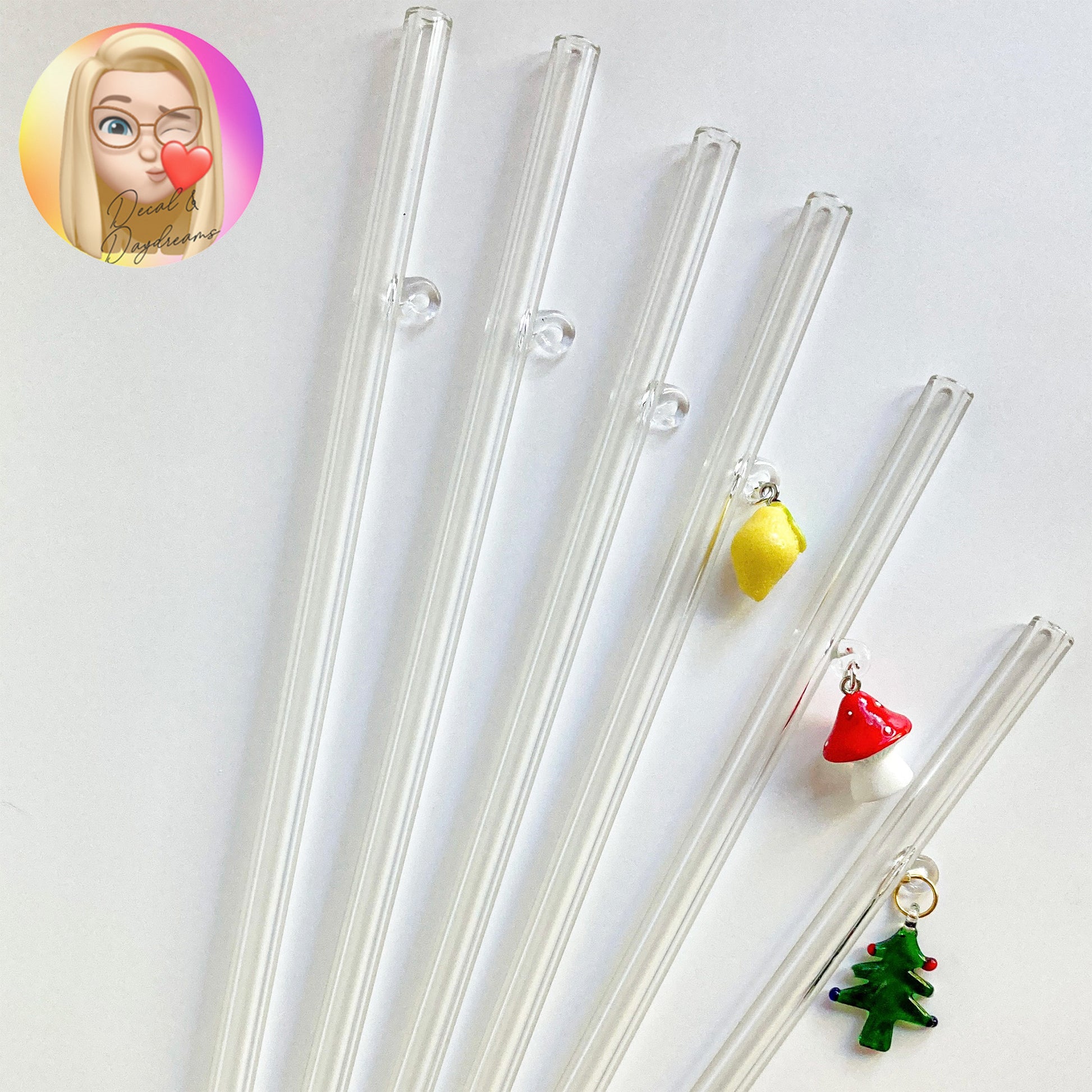 Glass Straw With A Hook – Decals And Daydreams