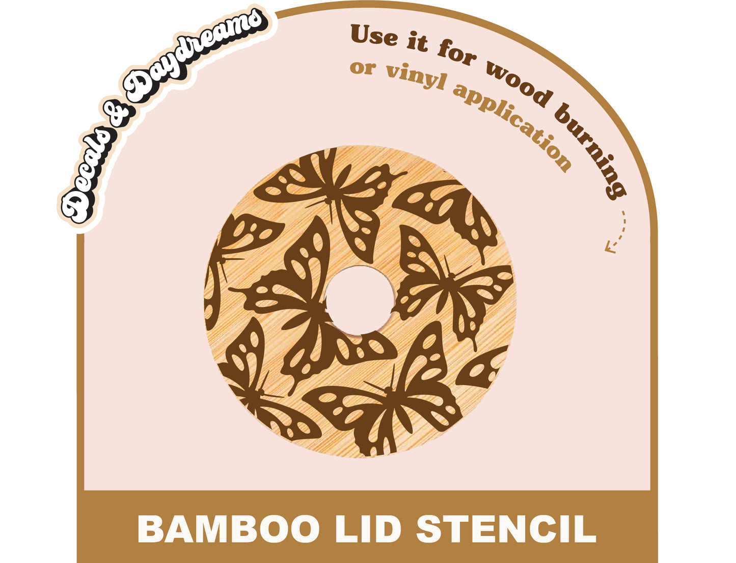 BUTTERFLY Bamboo Lid Decal