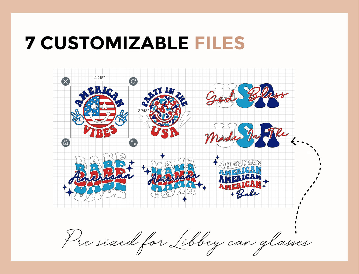 Retro 4th Of July Decal Bundle