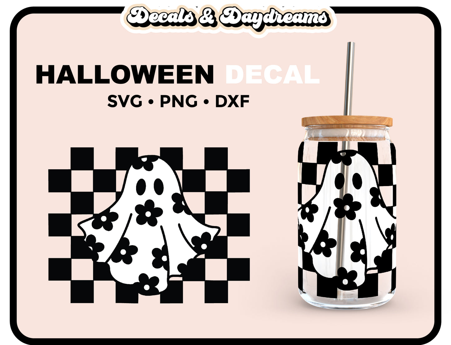 Checkered Ghostie Decal