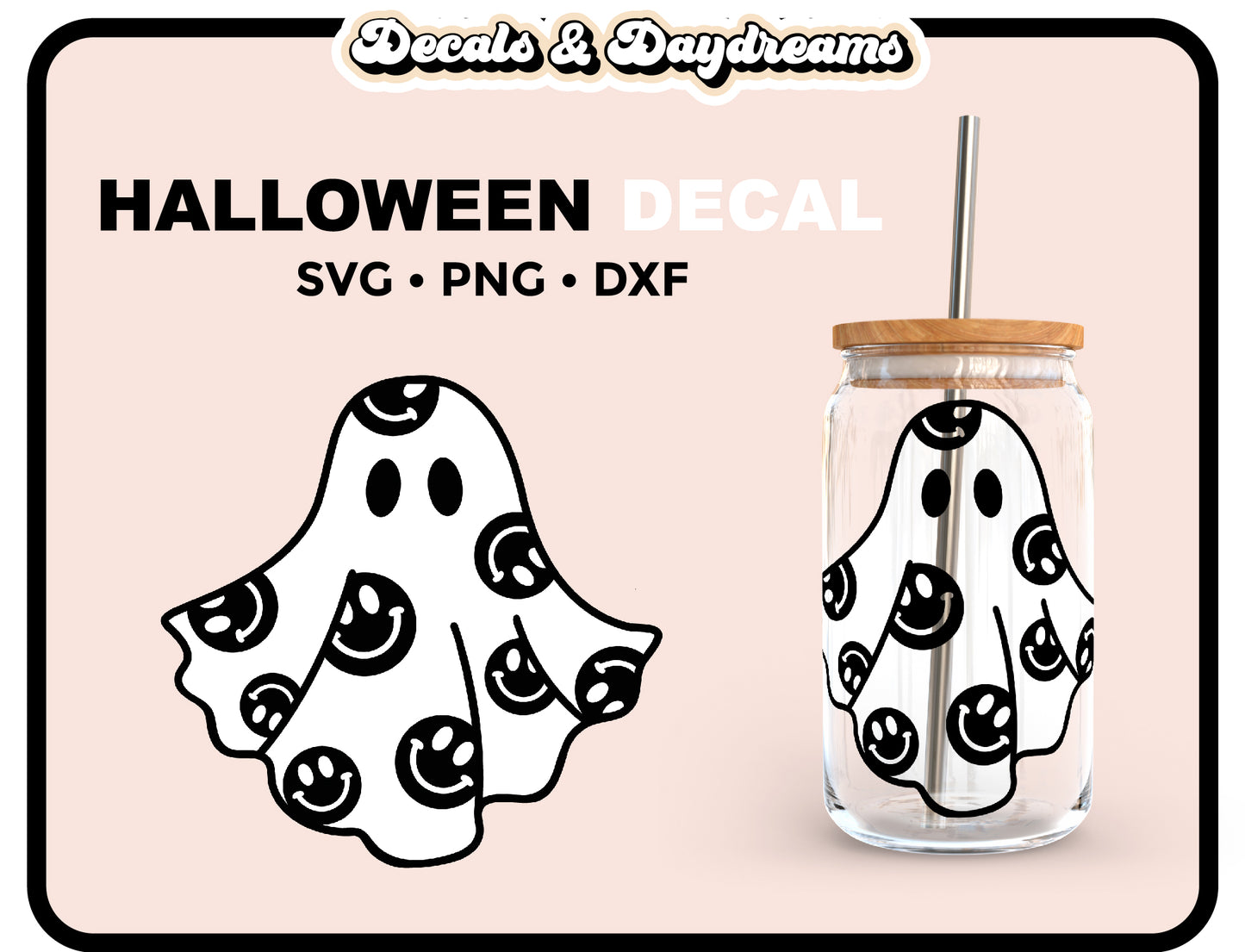 Smiley Ghostie Decal