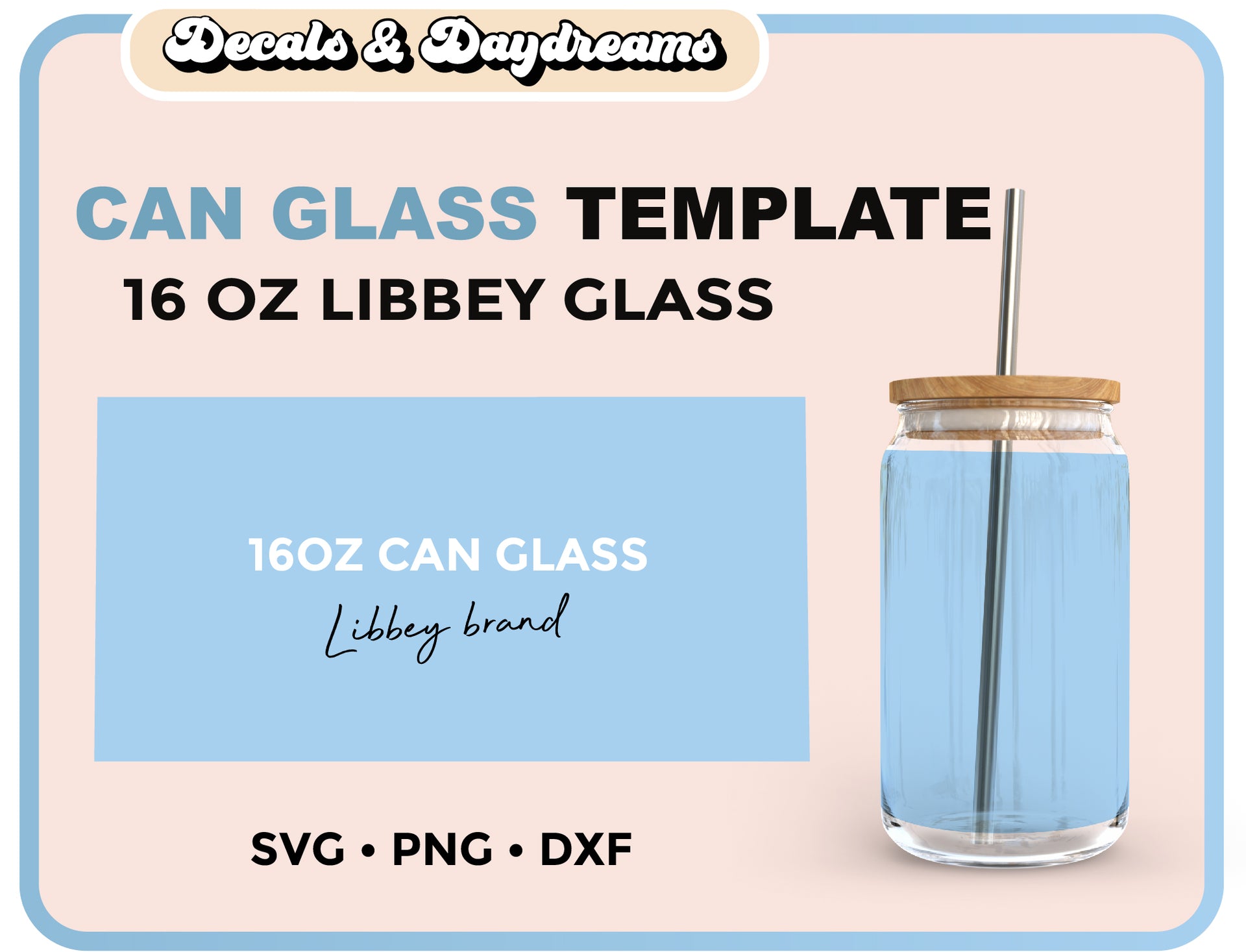 Can Glass Wrap Template for Libbey Beer Can Glass 16 Oz By Orange