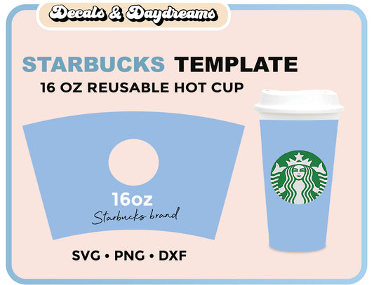 Starbucks 16oz Hot Cup Template