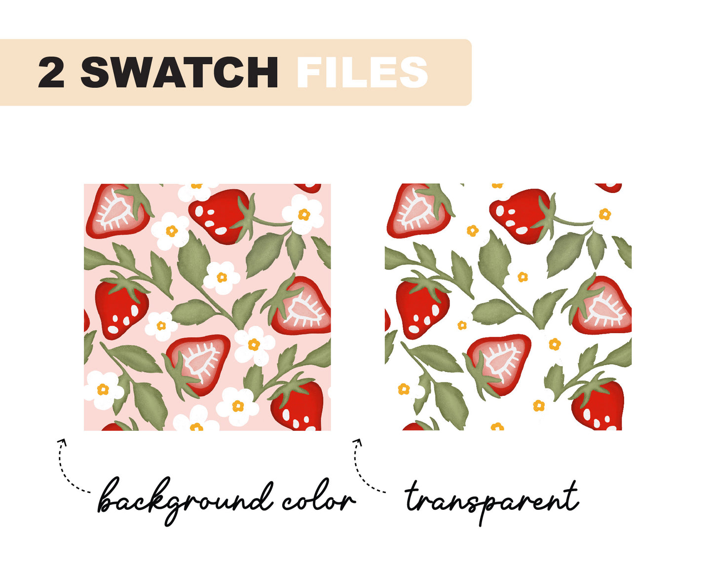 Floral Strawberry Seamless Pattern