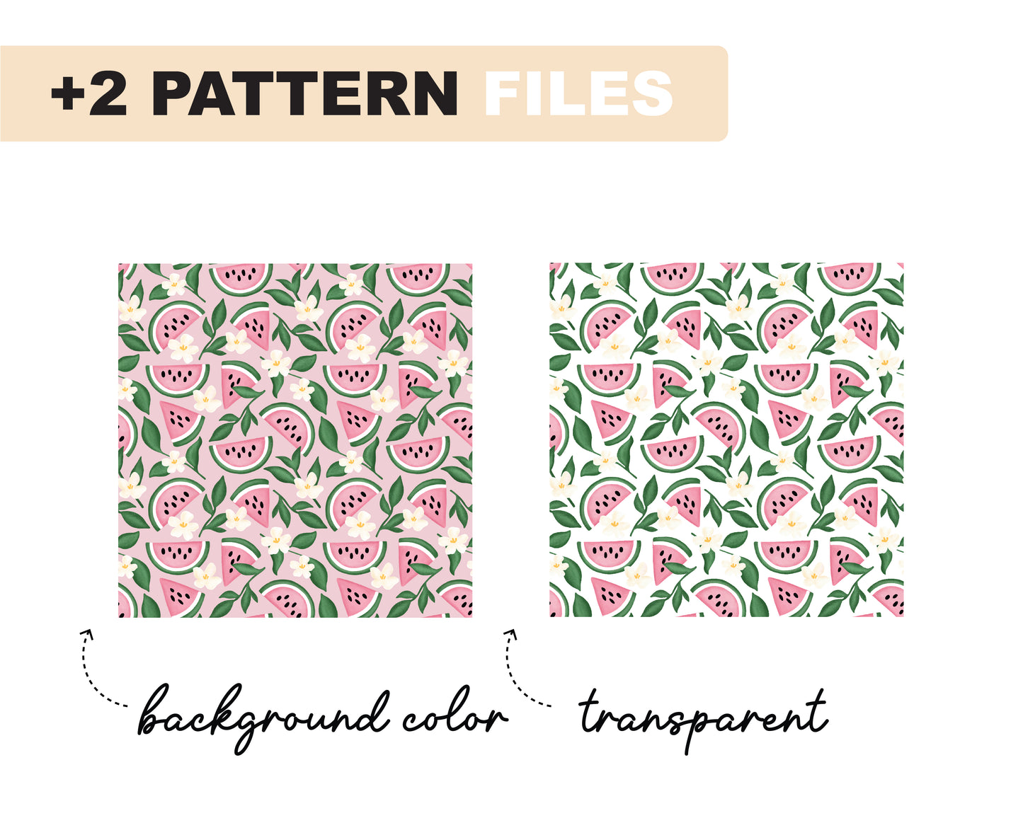 Floral Watermelon Seamless Pattern