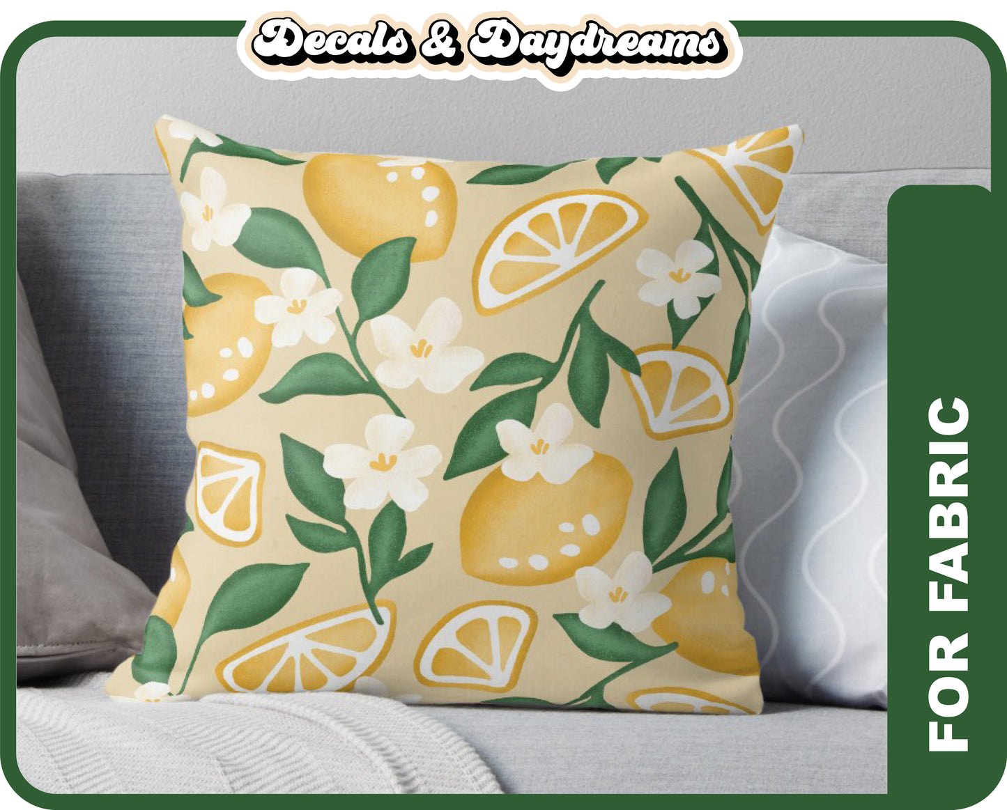 Floral Lemon Seamless Pattern